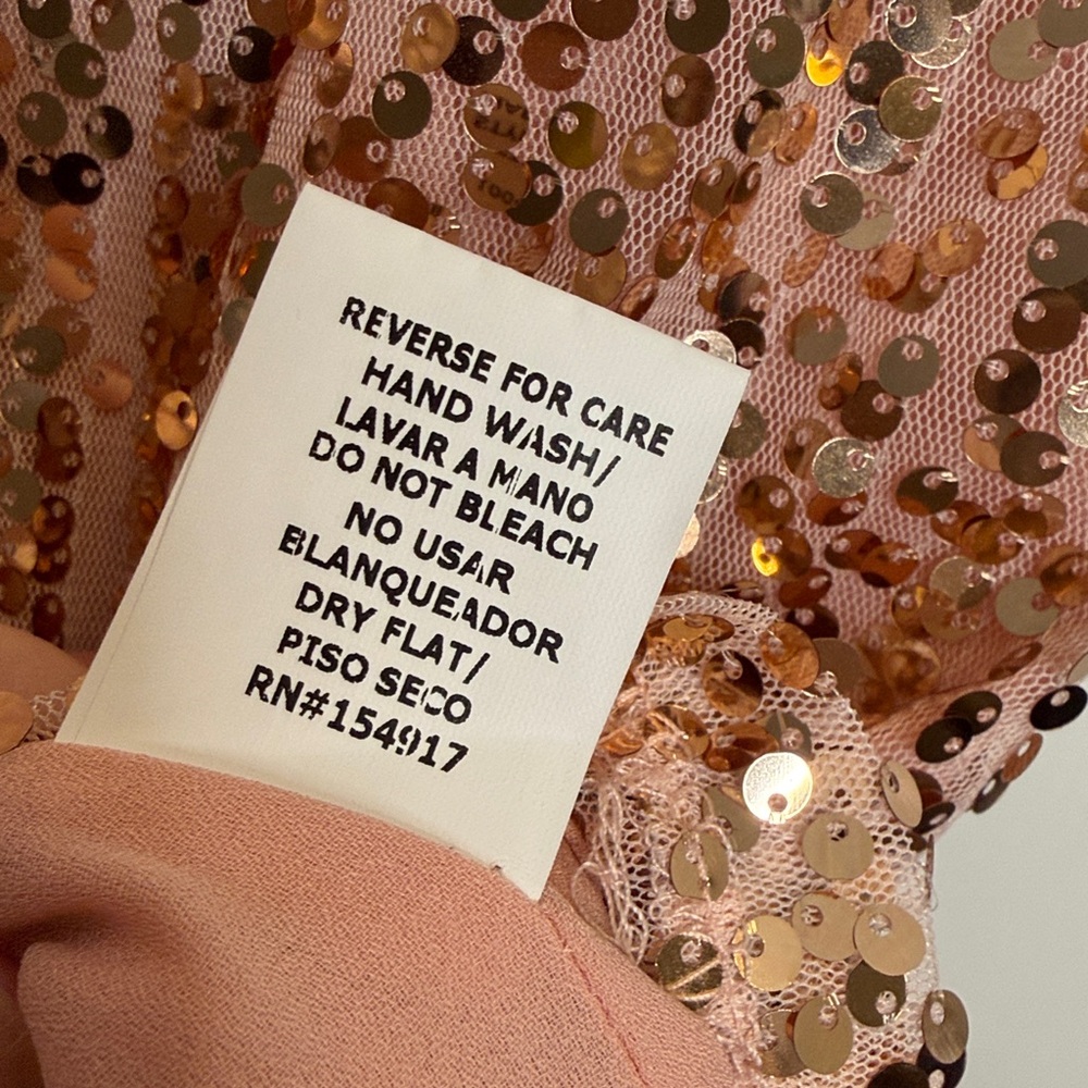 Vine & Love - pink sequined dress mini dress size small - Picture 7 of 10